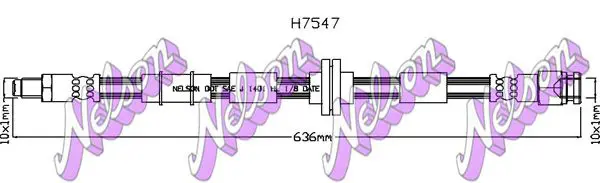 Handler.Part Brake hose KAWE H7547 1