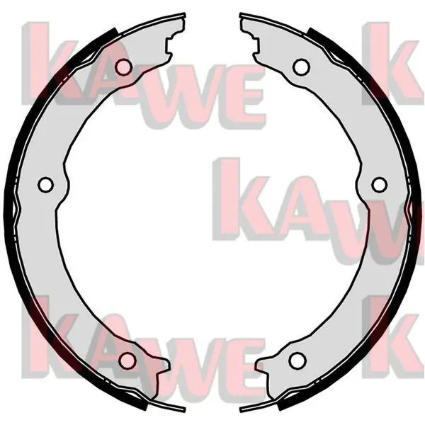 Handler.Part Brake shoe set, parking brake KAWE 01022 1