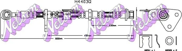 Handler.Part Brake hose KAWE H4403Q 1