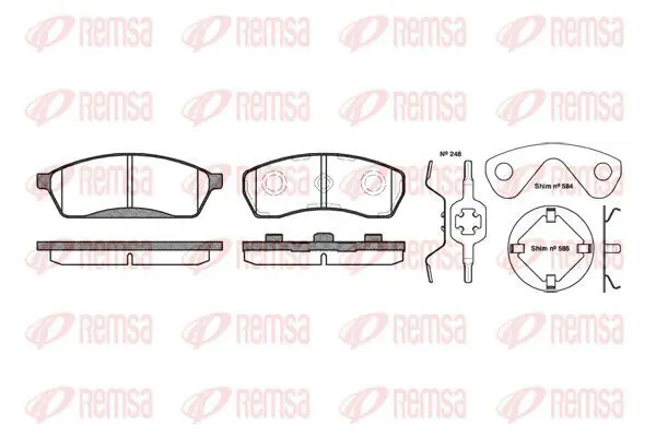 Handler.Part Brake pad set, disc brake KAWE 048800 2