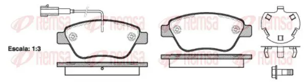 Handler.Part Brake pad set, disc brake KAWE 085832 2