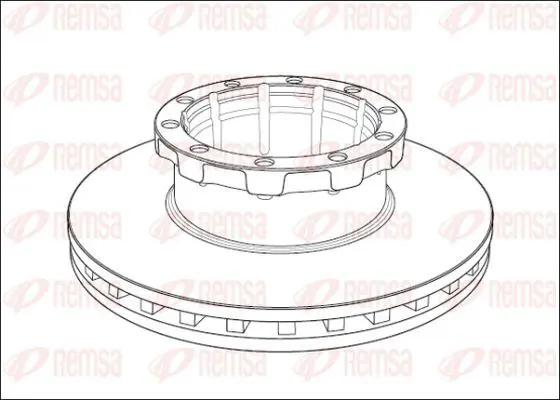 Handler.Part Brake disc KAWE NCA100820 2