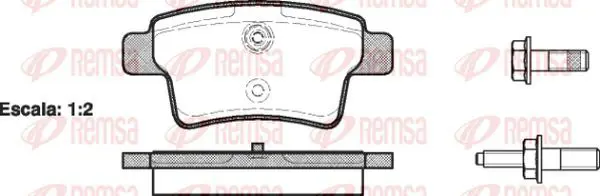 Handler.Part Brake pad set, disc brake KAWE 124100 2