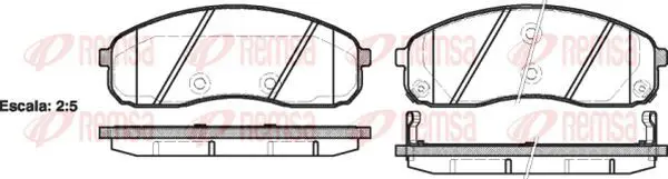 Handler.Part Brake pad set, disc brake KAWE 124402 2