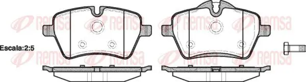 Handler.Part Brake pad set, disc brake KAWE 127700 2