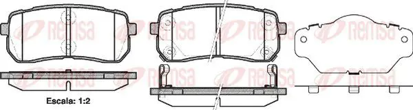 Handler.Part Brake pad set, disc brake KAWE 128802 2