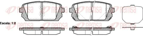 Handler.Part Brake pad set, disc brake KAWE 130302 2