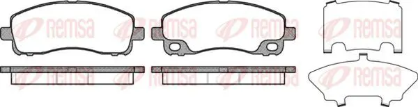 Handler.Part Brake pad set, disc brake KAWE 133800 2