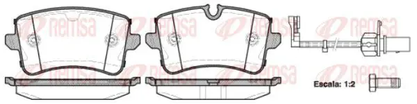 Handler.Part Brake pad set, disc brake KAWE 134310 2