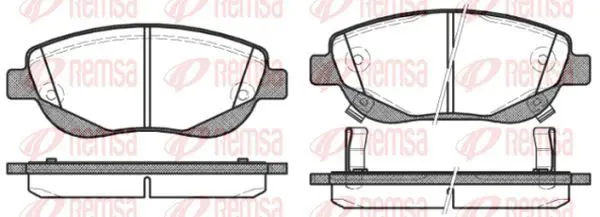 Handler.Part Brake pad set, disc brake KAWE 144802 2