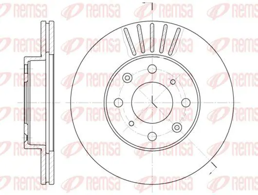 Handler.Part Brake disc KAWE 636910 2