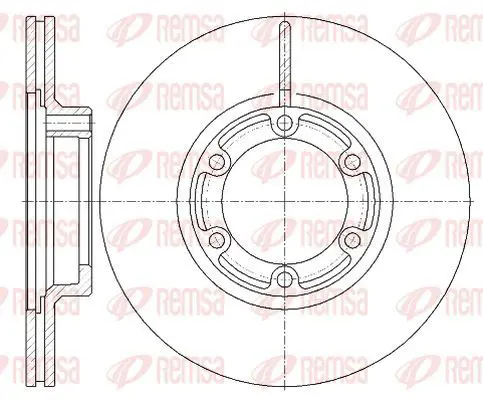 Handler.Part Brake disc KAWE 643810 2