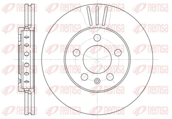 Handler.Part Brake disc KAWE 654510 2