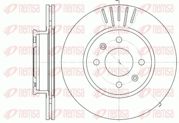 Handler.Part Brake disc KAWE 666610 2