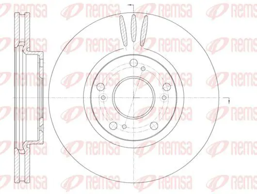 Handler.Part Brake disc KAWE 698510 2