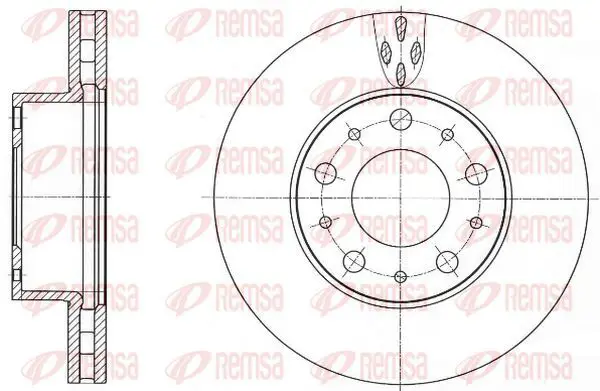 Handler.Part Brake disc KAWE 6101510 2