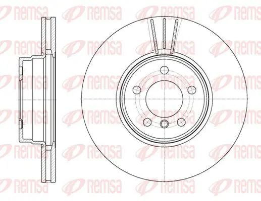 Handler.Part Brake disc KAWE 6102810 2