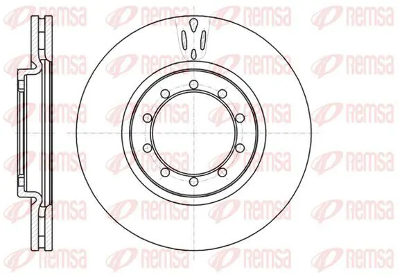 Handler.Part Brake disc KAWE 6103910 2