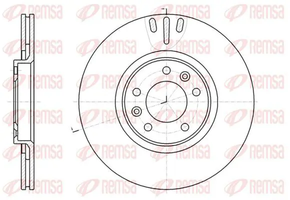 Handler.Part Brake disc KAWE 6105110 2