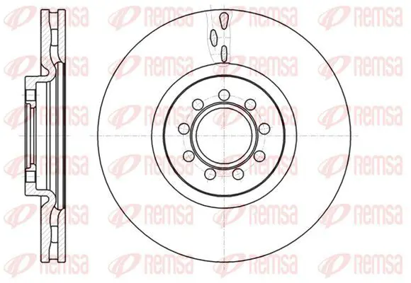 Handler.Part Brake disc KAWE 6106110 2