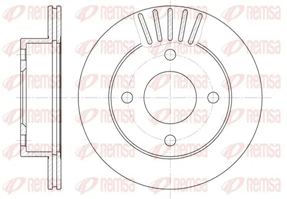 Handler.Part Brake disc KAWE 6108510 2