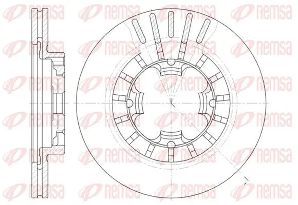 Handler.Part Brake disc KAWE 6110810 2