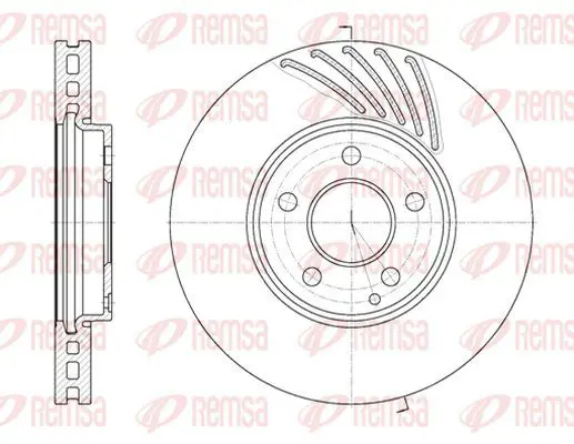 Handler.Part Brake disc KAWE 6114010 2