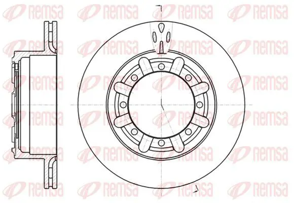 Handler.Part Brake disc KAWE 6117010 2