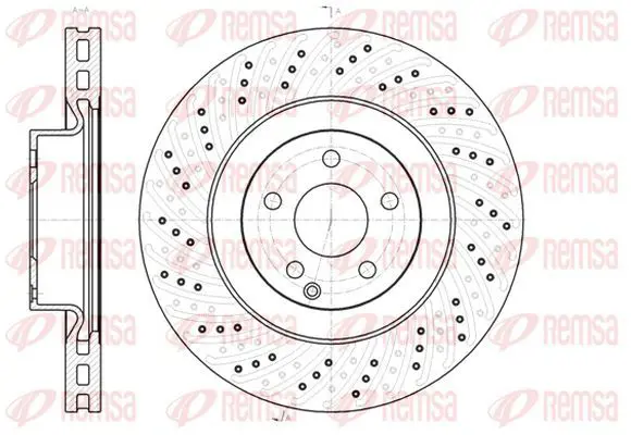 Handler.Part Brake disc KAWE 6118610 2