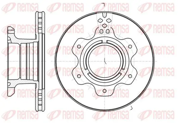 Handler.Part Brake disc KAWE 6119110 2