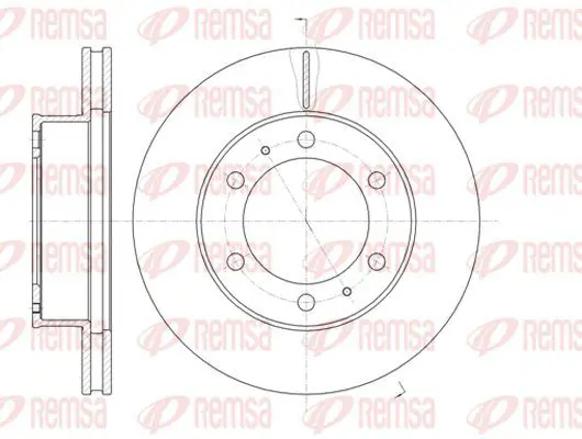 Handler.Part Brake disc KAWE 6120510 2