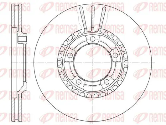 Handler.Part Brake disc KAWE 6126010 2