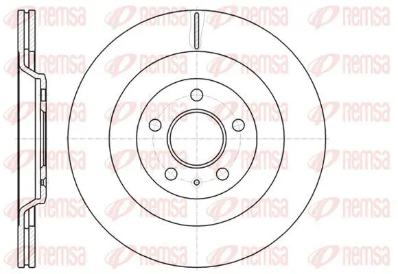 Handler.Part Brake disc KAWE 6126710 2