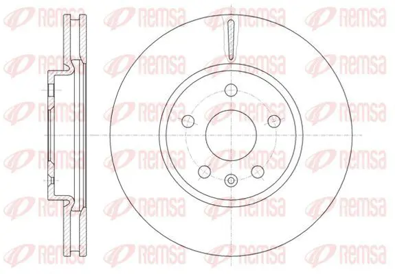 Handler.Part Brake disc KAWE 6128610 2