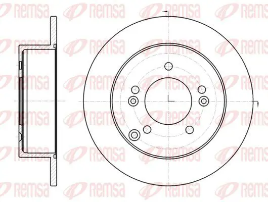 Handler.Part Brake disc KAWE 6129300 2