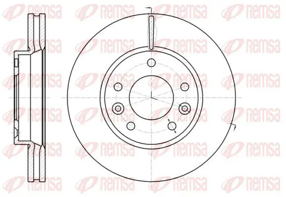 Handler.Part Brake disc KAWE 6129410 2