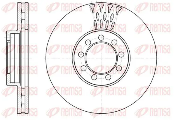 Handler.Part Brake disc KAWE 6129810 2