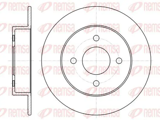 Handler.Part Brake disc KAWE 6135300 2