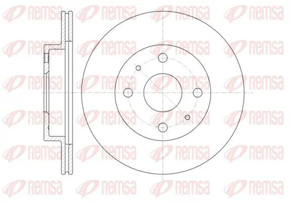 Handler.Part Brake disc KAWE 6135510 2