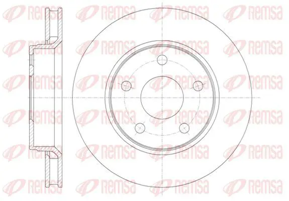 Handler.Part Brake disc KAWE 6136710 2