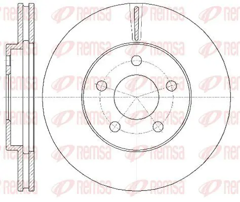 Handler.Part Brake disc KAWE 6136910 2