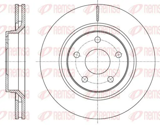 Handler.Part Brake disc KAWE 6161010 2