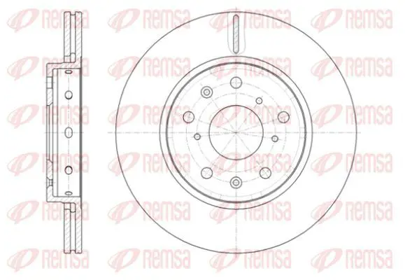 Handler.Part Brake disc KAWE 6141710 2