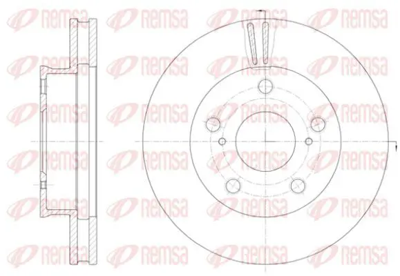 Handler.Part Brake disc KAWE 6142210 2