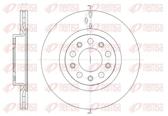 Handler.Part Brake disc KAWE 6142810 2