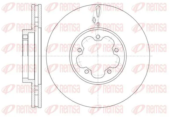 Handler.Part Brake disc KAWE 6146010 2