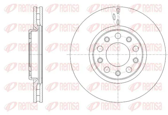 Handler.Part Brake disc KAWE 6138910 2