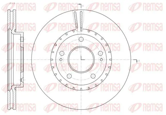 Handler.Part Brake disc KAWE 6143410 2