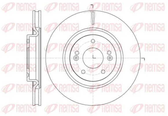 Handler.Part Brake disc KAWE 6143610 2