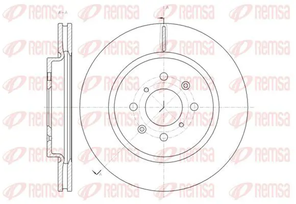 Handler.Part Brake disc KAWE 6148210 2